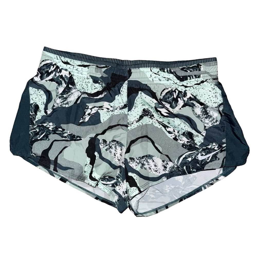 💖 NWT Nike Dri-Fit Green Abstract Marbled Athletic Running Shorts Lined